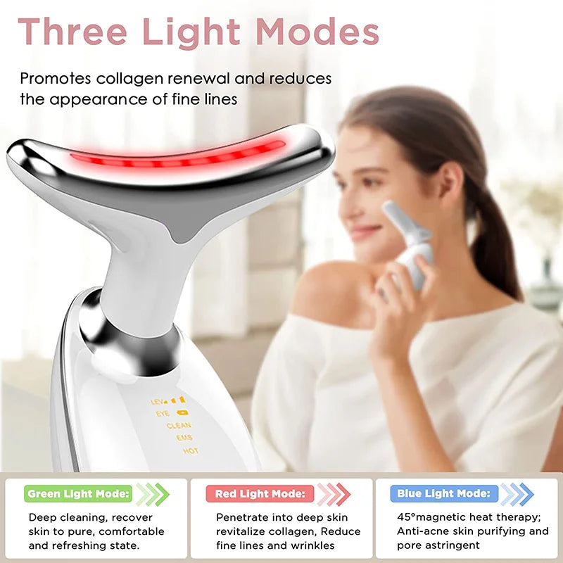 Neck Facial Lifting Device Skin Tightening Anti Wrinkle EMS Microcurrent Face Massager Double Chin Remover Skin Care Beauty Tool